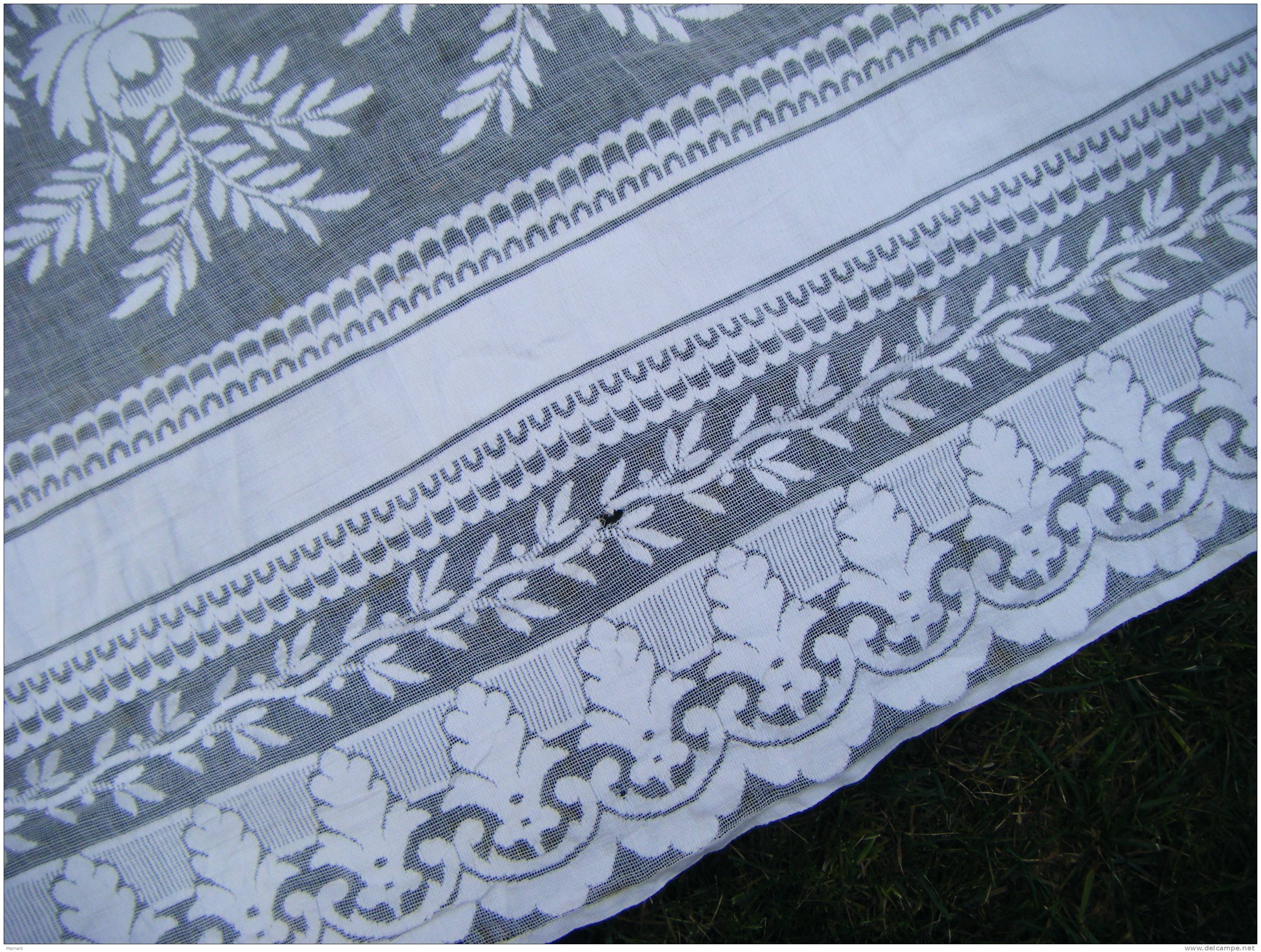 Grand Rideau A Restaurer Ou A N'utiliser Que Les Belles Parties-largeur 133x 266 -6 Anneaux..........(2) - Drapery