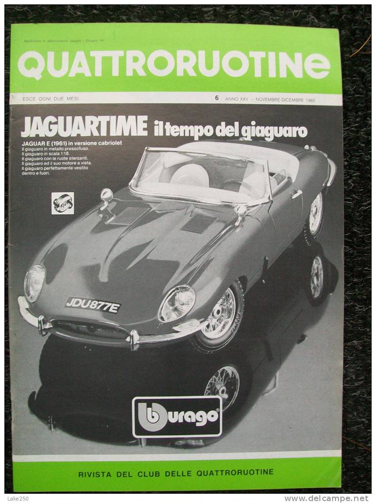 QUATTRORUOTINE NOVEMBRE/DICEMBRE 1985 Rivista Di Automodellismo - Italië