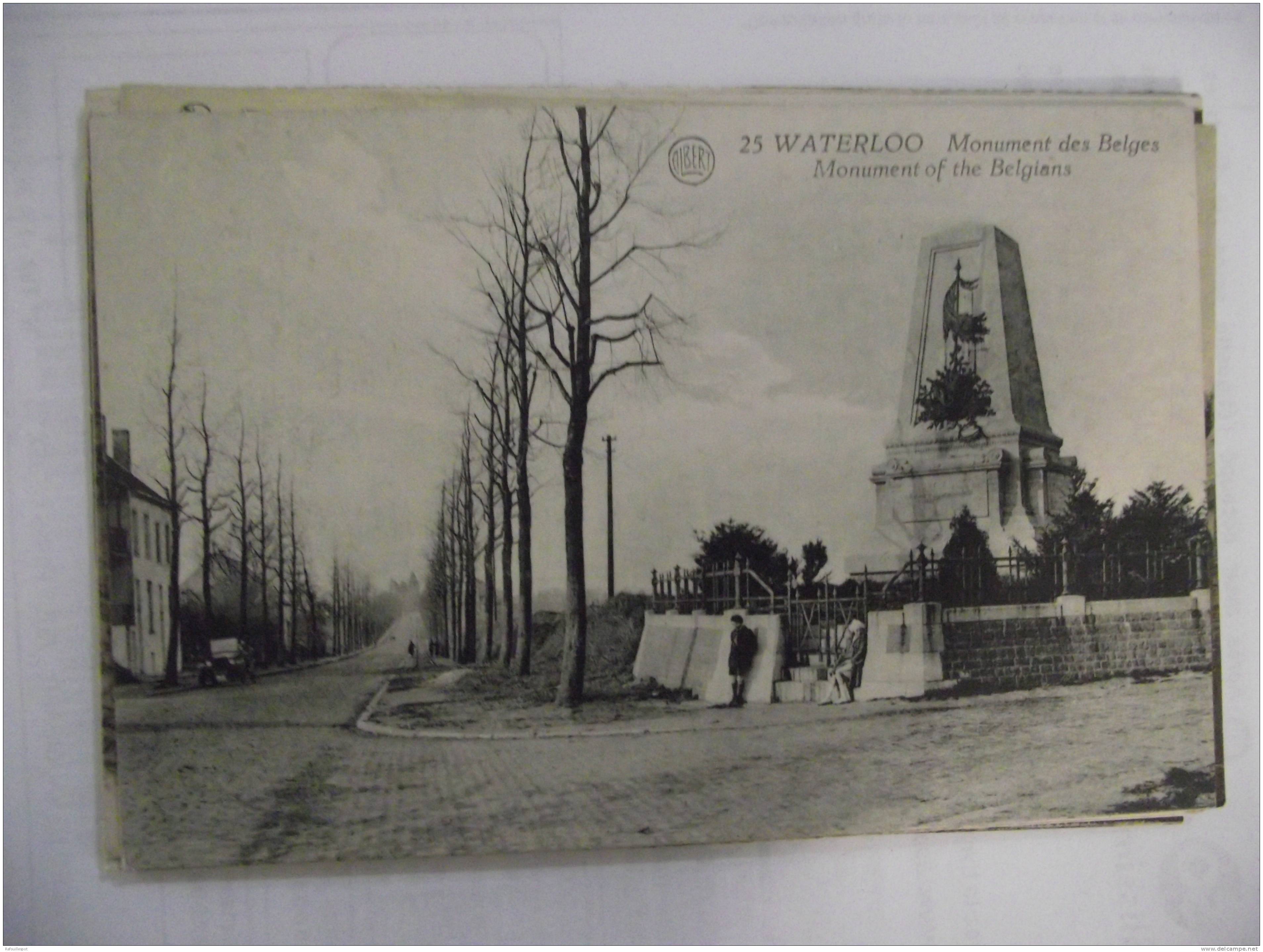 Cpa Waterloo Monument Des Belges - Waterloo