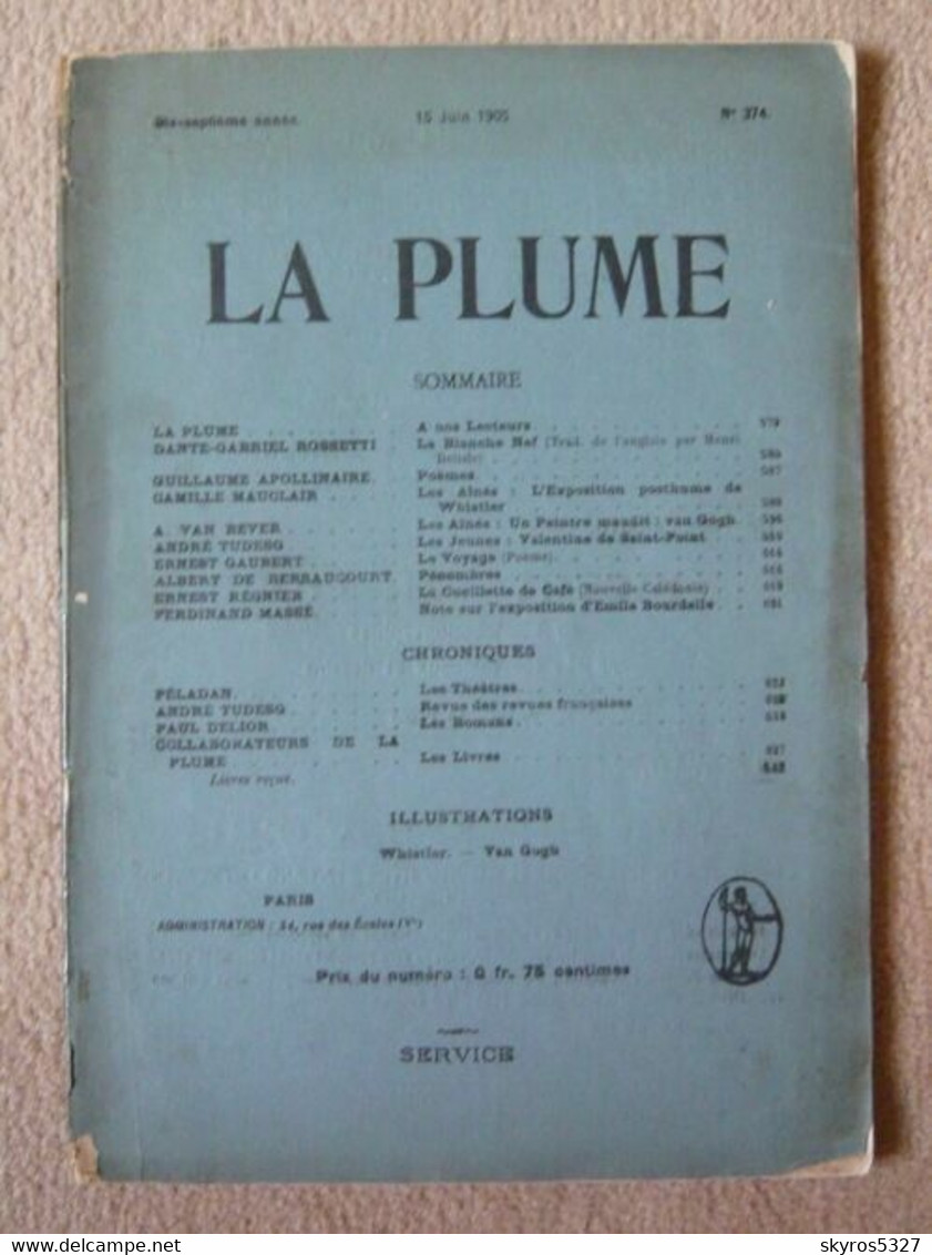 La Plume - N° 374 - Auteurs Français