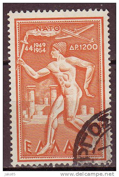 - GRECE - 1954 - YT N° PA 66  - Oblitéré - - Used Stamps