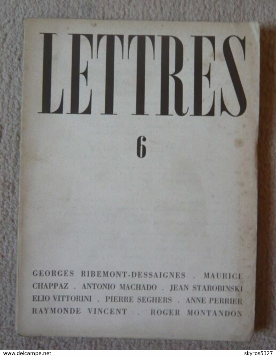 Lettres 6 - Revue Littéraire - Auteurs Français