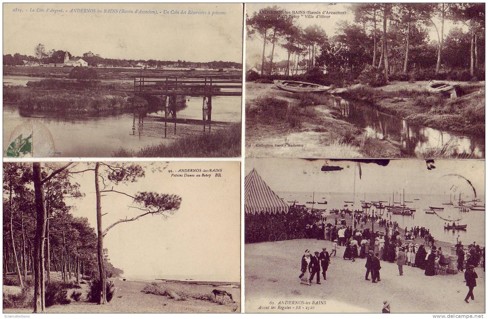 Gironde..33.....Andernos Les Bains..  Lot De 12 Cartes.. Vues Diverses..  ( Voir Scan Et Ou Annotation ) - Andernos-les-Bains