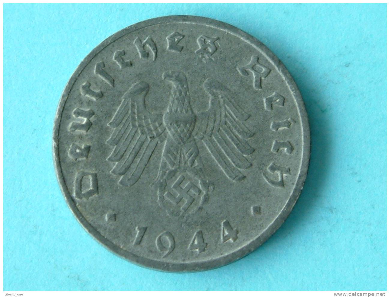 1944 F / KM 101 ( Uncleaned - For Grade, Please See Photo ) ! - 10 Reichspfennig