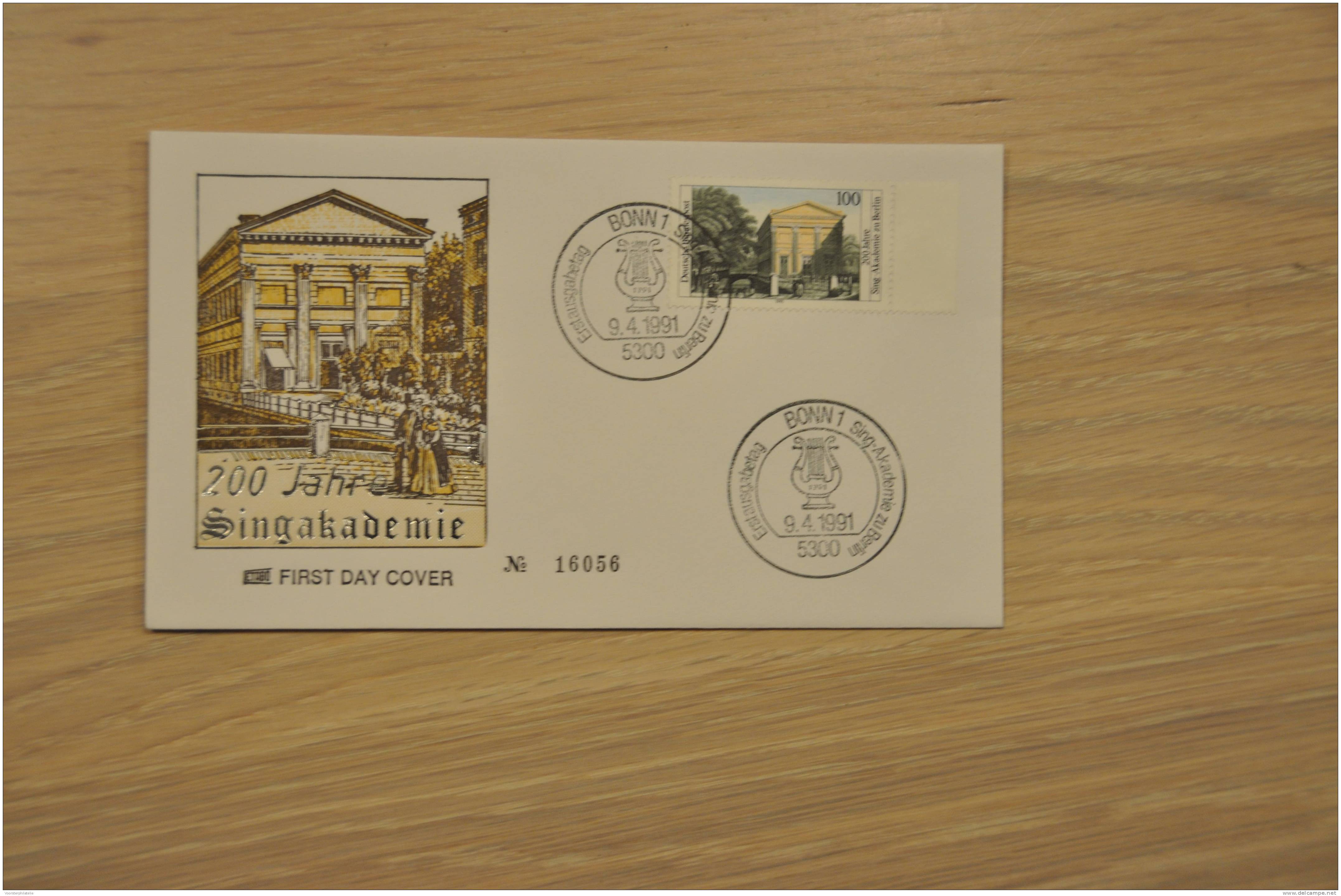 1991 FDC DUITSLAND, GERMANY, ALLEMAGNE ++ SINGING MUSIC MUSIQUE - Lettres & Documents