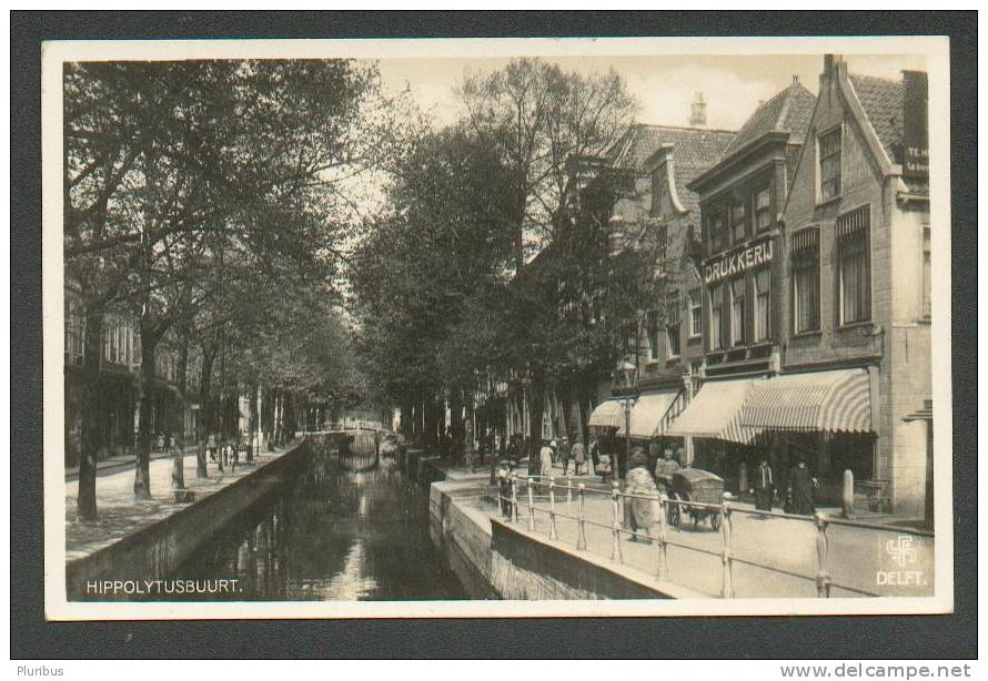 NETHERLANDS, DELFT , HIPPOLYTUSBUURT , OLD POSTCARD - Delft