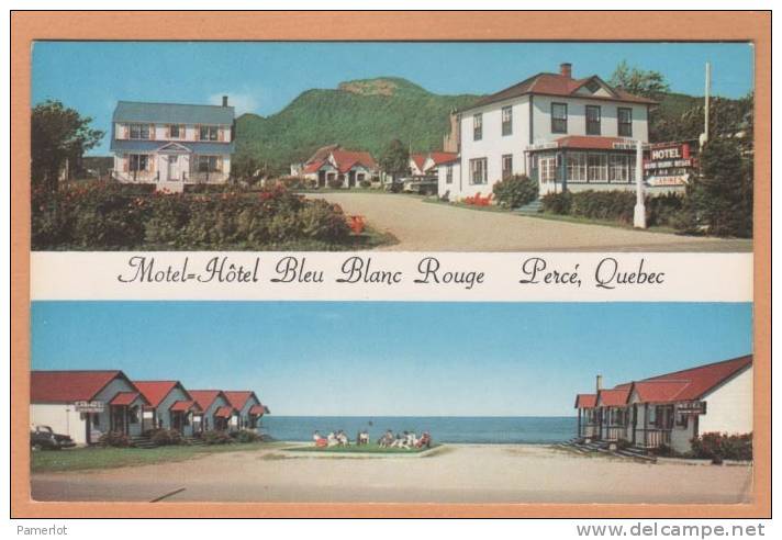 Percé  ( Hotel Motel Bleu Blanc Rouge )  Quebec Canada Postcard Carte Postale CPA Post Card - Autres & Non Classés