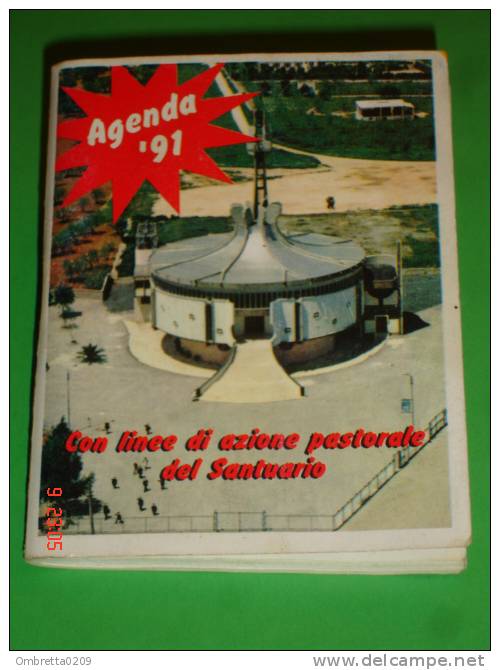 calendarietto Anno1991 - con FOTO - Santuario Madonna delle Grazie-Castel del Monte CORATO Libretto/agenda