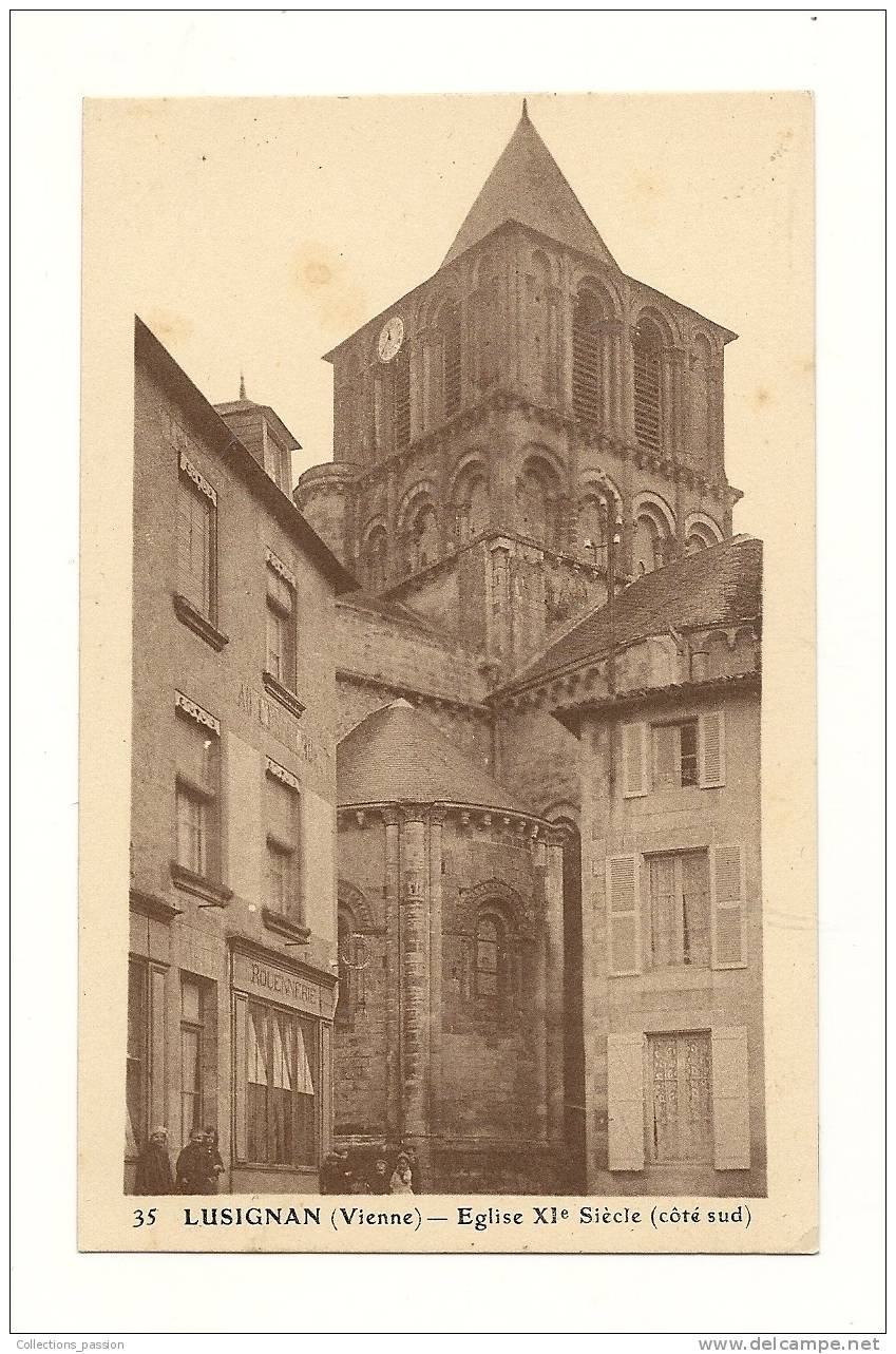 Cp, 86, Lusignan, Eglise Du XIè S. (Côté Sud) - Lusignan