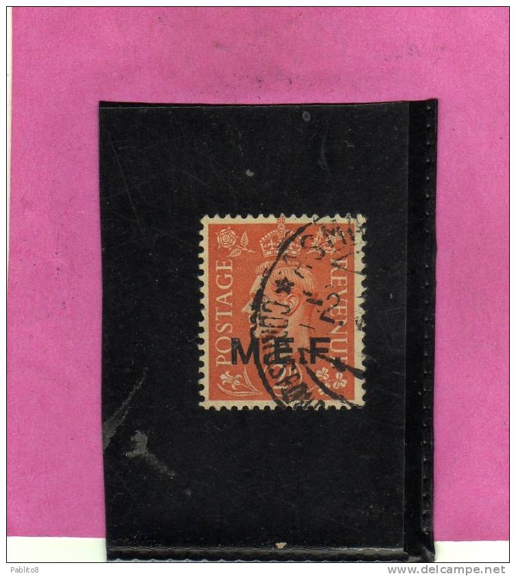 MEF 1942 M.E.F. TIRATURA DEL CAIRO 2 P USATO USED OBLITERE' - Occ. Britanique MEF