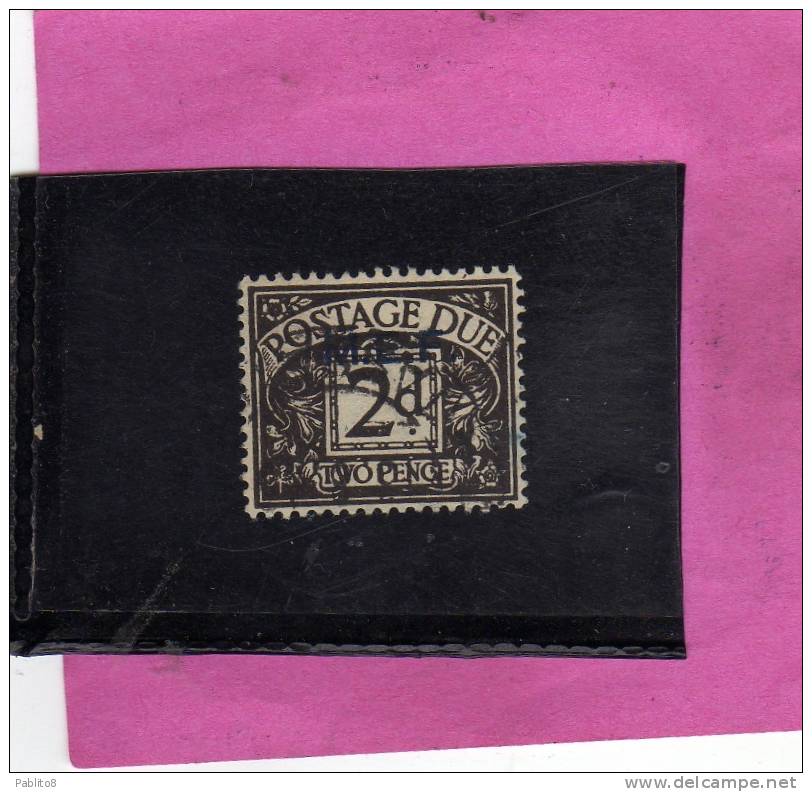 MEF 1942 M.E.F. POSTAGE DUE SEGNATASSE TASSE TAXE 3 P 3d USATO USED OBLITERE´ - Occ. Britanique MEF