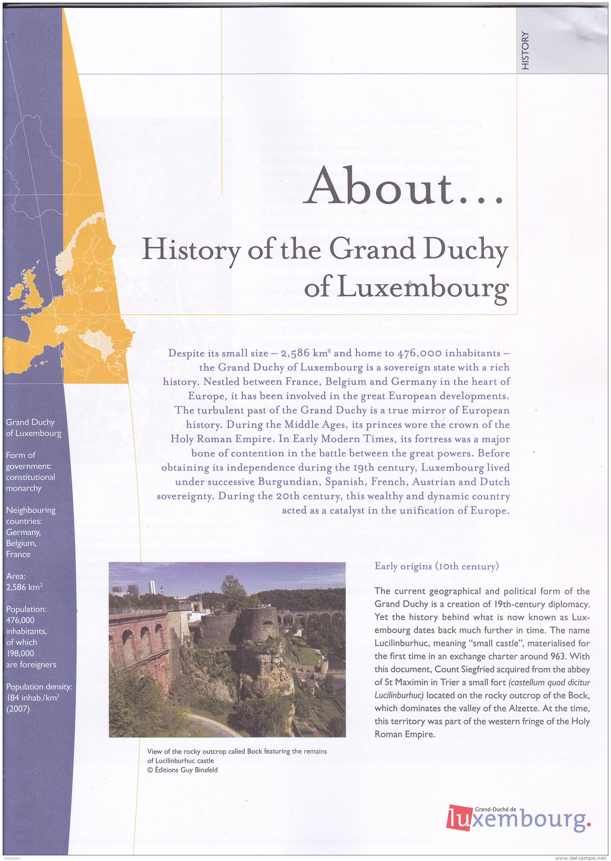 Luxembourg  History Of The Grand Duchy Of Luxembourg - Europa