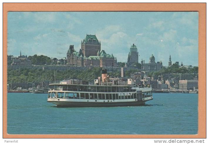 1969 ( Traversier à Quebec )  Quebec Canada Postcard Carte Postale CPA Post Card - Québec - Château Frontenac