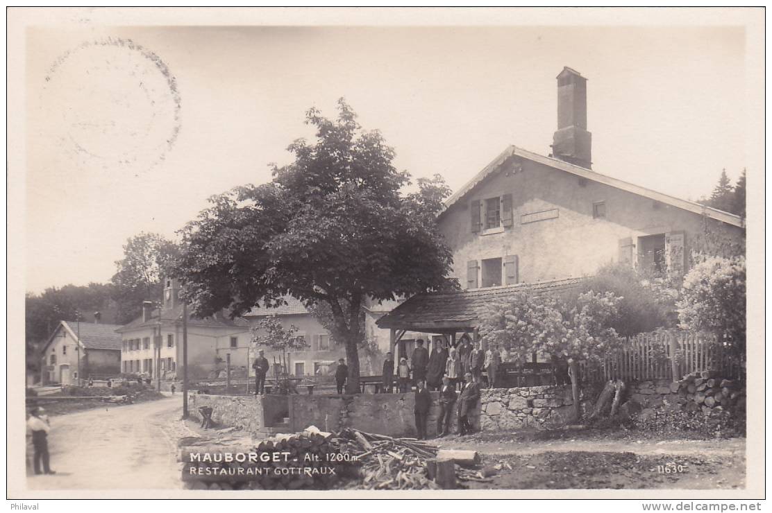 MAUBORGET : Restaurant Gottraux - Oblitération Militaire CP.MITR.VIII - 103 - 1931 - Mauborget