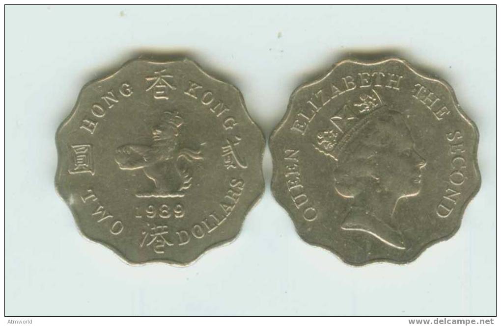 HONG KONG ---2 DOLLARS COIN----1989----- - Hongkong