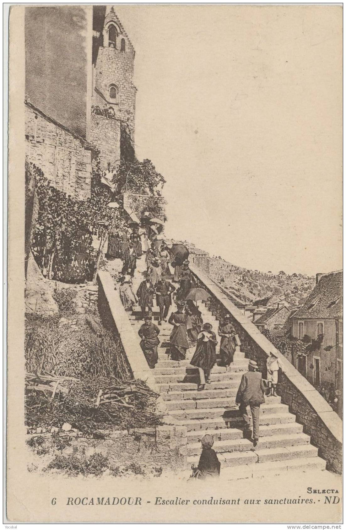 Cp , 46 , ROCAMADOUR , Escalier Conduisant Aux Sanctuaires - Rocamadour