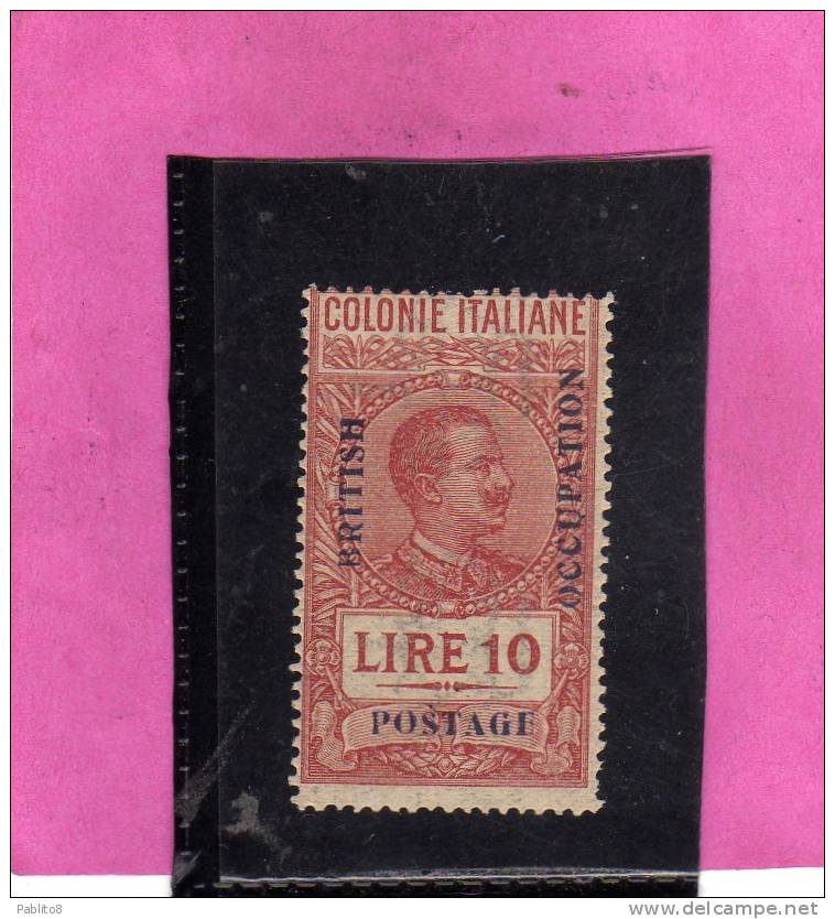 AFRICA ORIENTALE 1941 OCCUPAZIONE BRITANNICA LIRE 10 MNH - Afrique Orientale