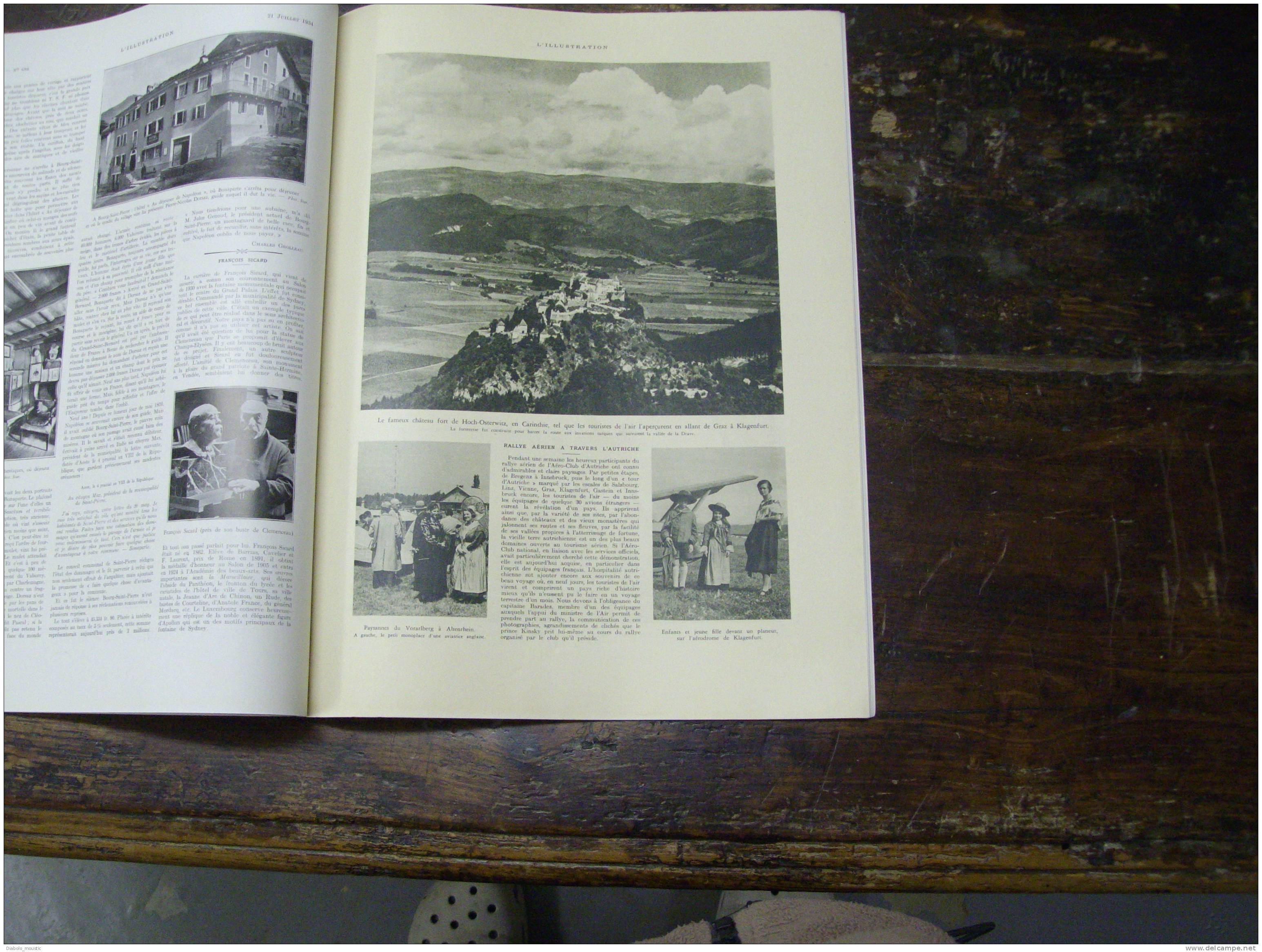 1934  En ITALIE Dans Le Marais Pontain Avec Mussolini ; AUTRICHE :  Hoch-Osterwitz , Graz , Klagenfurt, Alrenrhein ; - L'Illustration