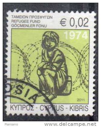 PIA  -  CIPRO  GR.  -  2011 : Pro Rifugiati - Used Stamps