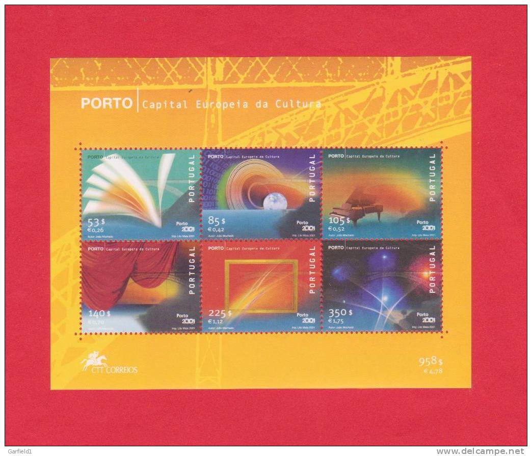 Portugal 2001  Mi.Nr. Block 170 / (2508 / 13) , Porto - Capital Europeia Du Cultura - Postfrisch / MNH / (**) - Ungebraucht