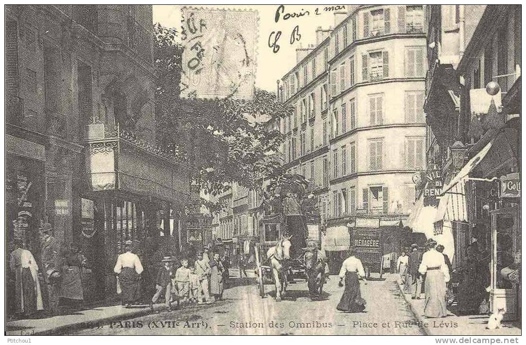 Station Des Omnibus Rue Et Place De Lévis - Transport Urbain En Surface