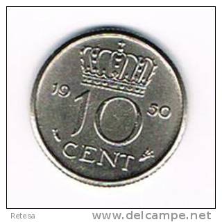 NEDERLAND  10  CENTS  1950  JULIANA - 1948-1980 : Juliana