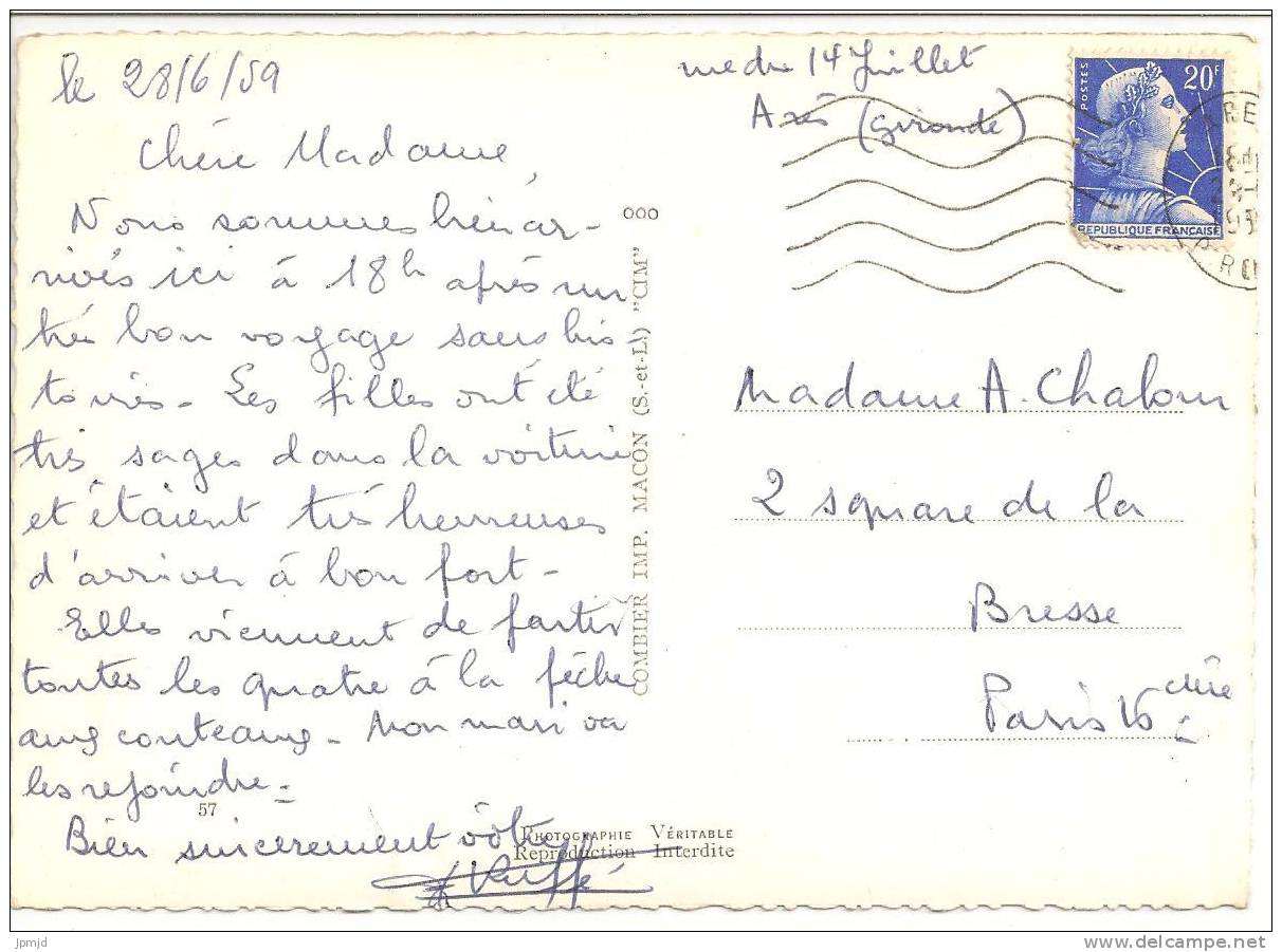 33 - Souvenir D' ARES (Gironde) - Multivues  Avec Blason - Ed. Cim Combier N° 57 - 1959 - Arès