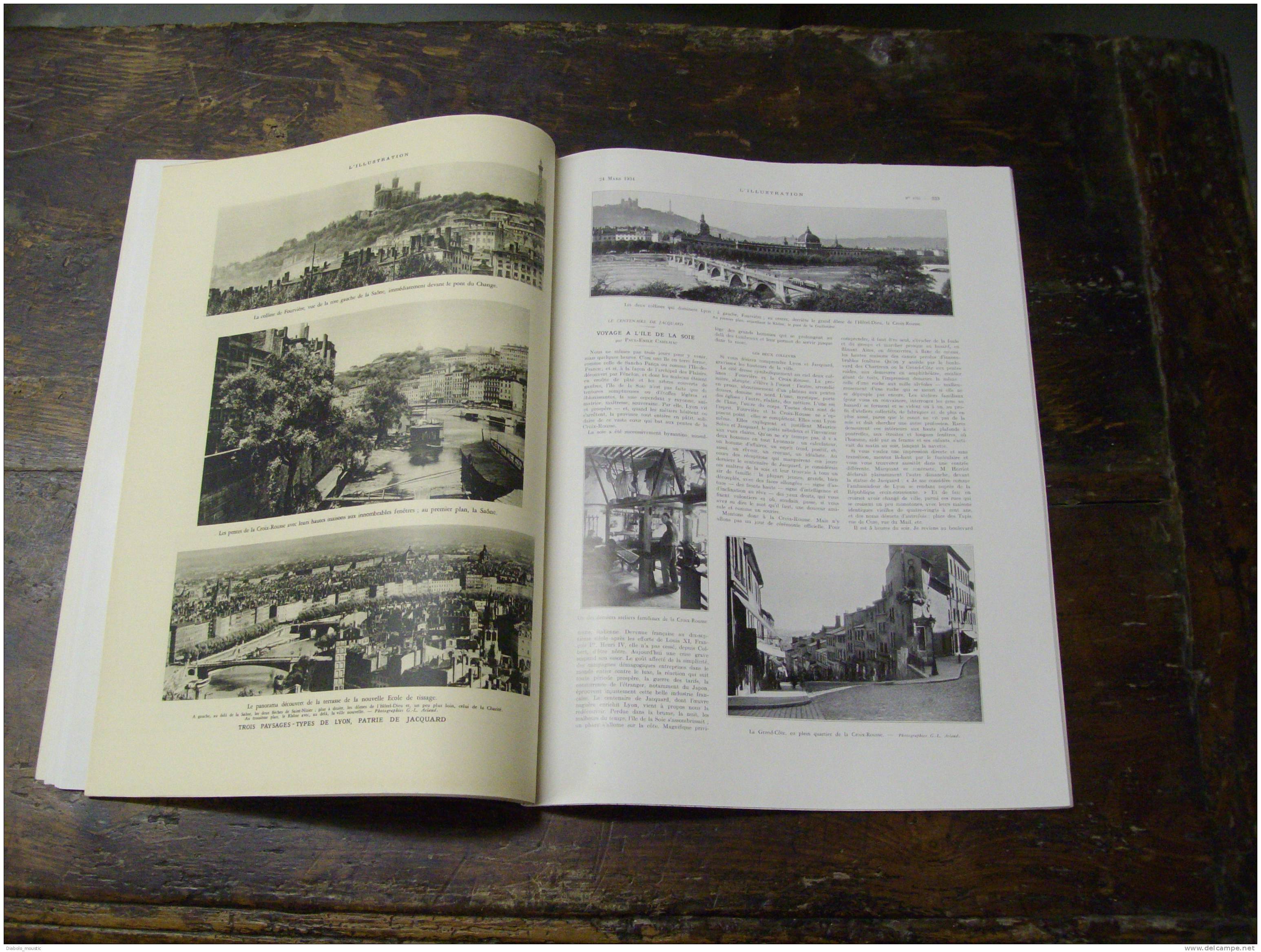 1934 BYRRH ; Les Beaux Vieux Quartiers De LYON ; Le Vrai Visage Du Monstre De QUERQUEVILLE ; - L'Illustration