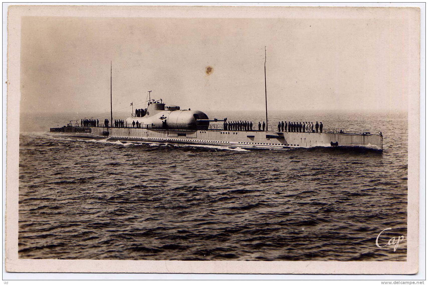 Le " SURCOUF ",  Sous-Marin , Carte-Photo ANIMEE - Submarines