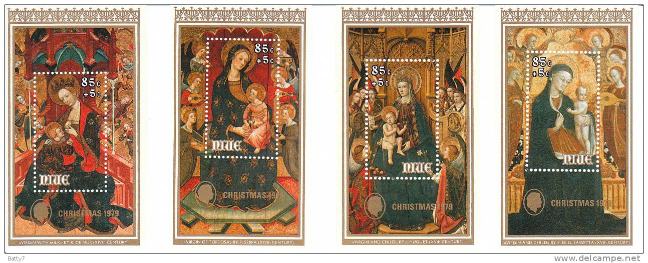 NIUE  NATALE 1979 SASSETTA - BF + 4 MINI BF INTEGRI - Niue