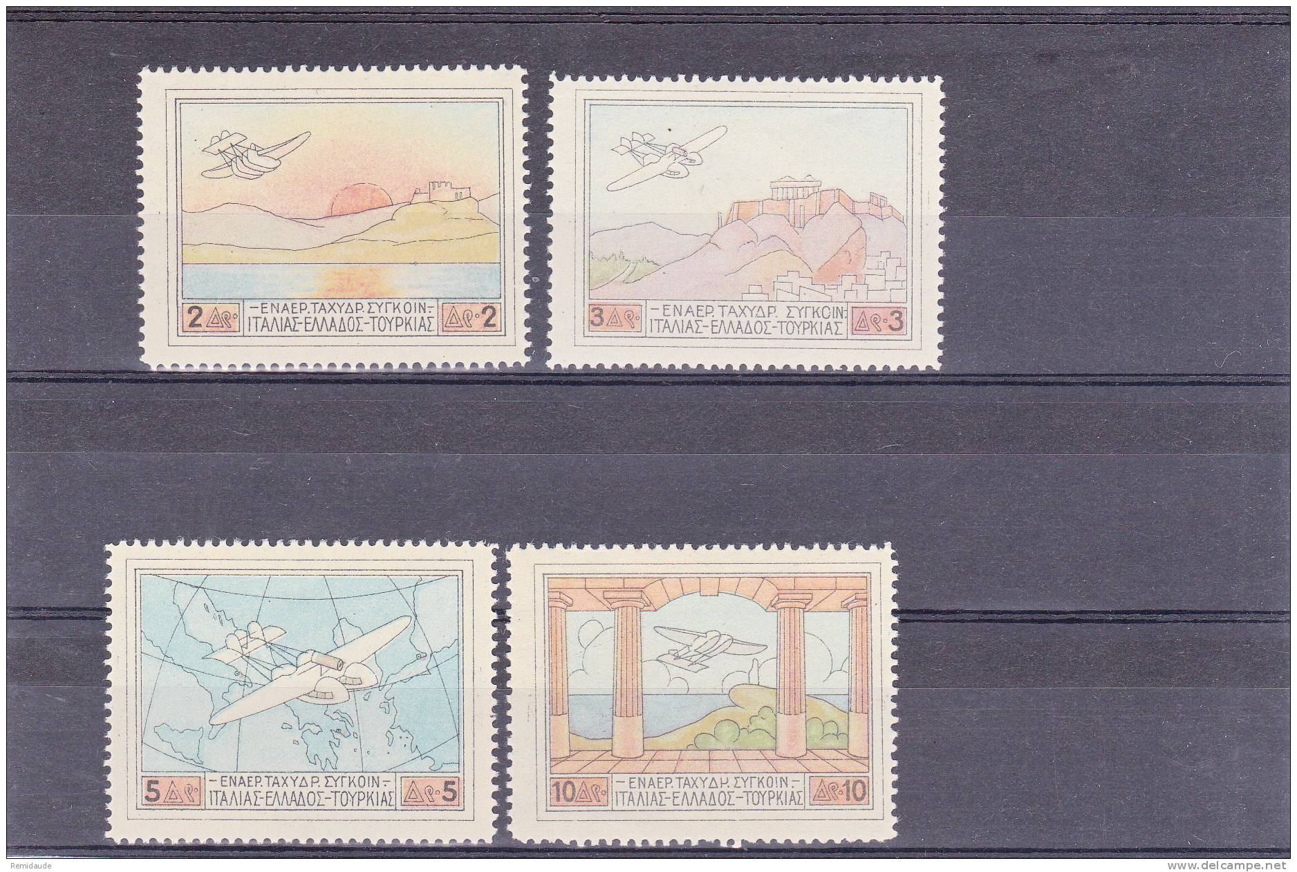 GRECE - YVERT N° A1/4 * - COTE = 40 EUROS - - Unused Stamps