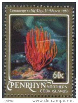 1983 Penrhyn Cook Islands Commonwealth Day Marine Life Coral MNH - Penrhyn