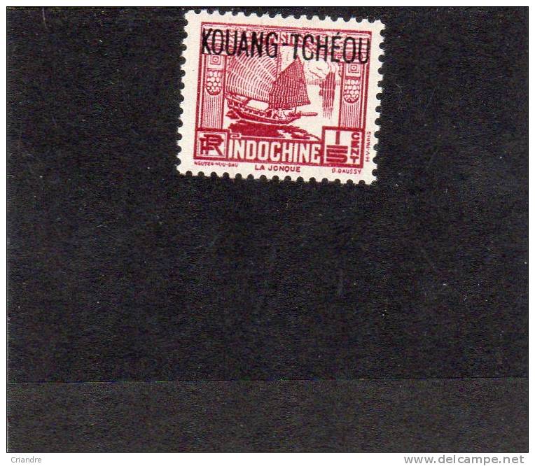 Kouang Chéou:année 1937(timbres D´Indochine De 1931-39 Surchargés)N° 98 - Autres & Non Classés