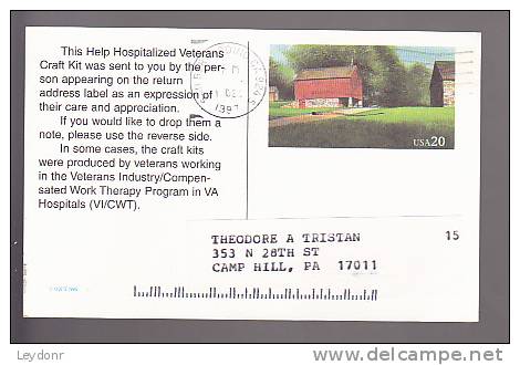 Postal Card - Red Barn - Veterans Industry - Compensated Work Therapy Program In VA Hospitals - 1981-00