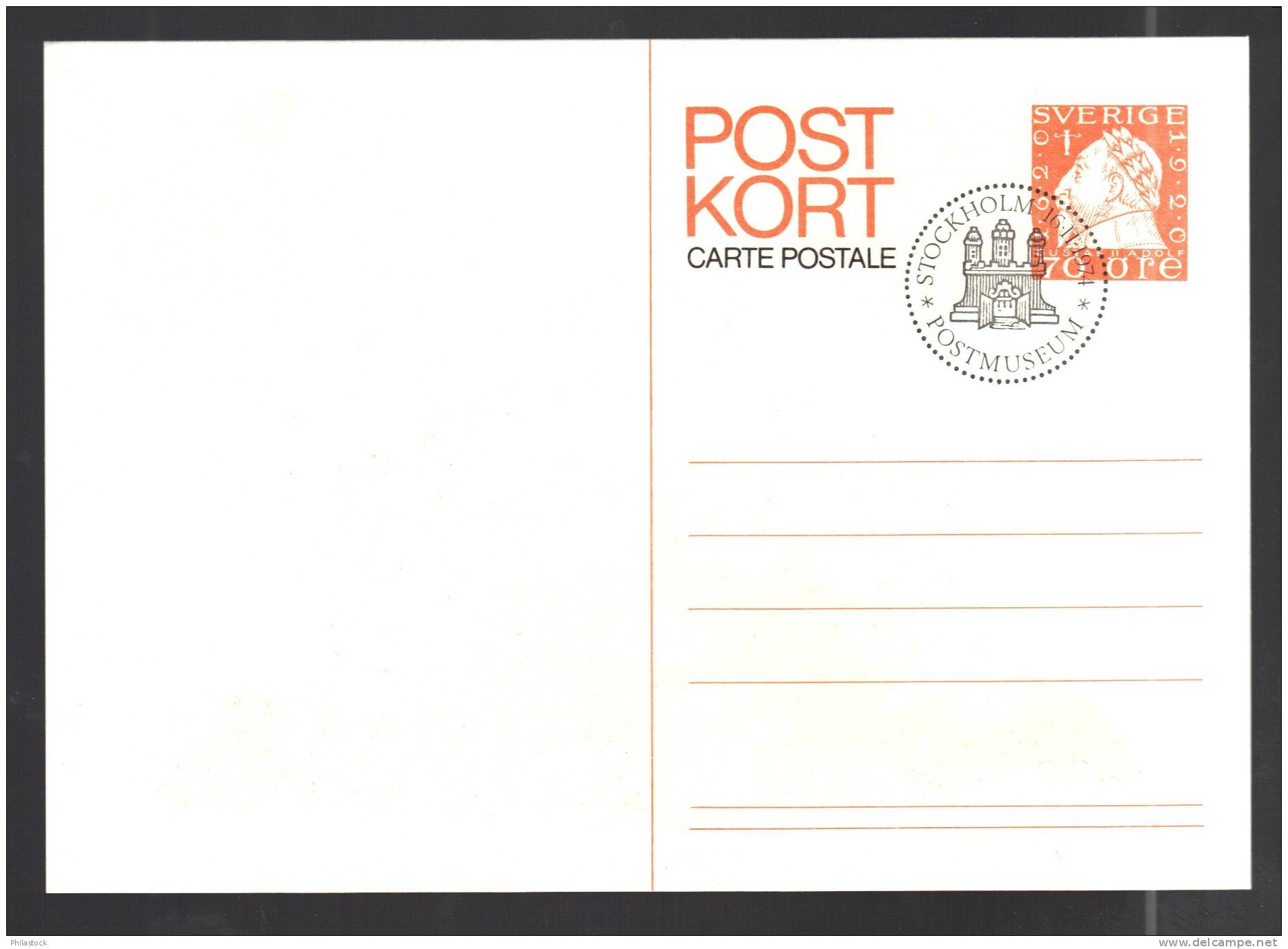 SUEDE EP Obl. Illustrée S/carte Commémorative - Postal Stationery