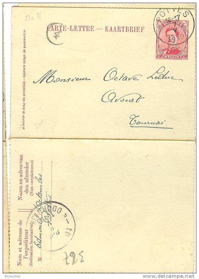 Belgique Cartes-Lettres N° 21 A Obl. - Cartes-lettres