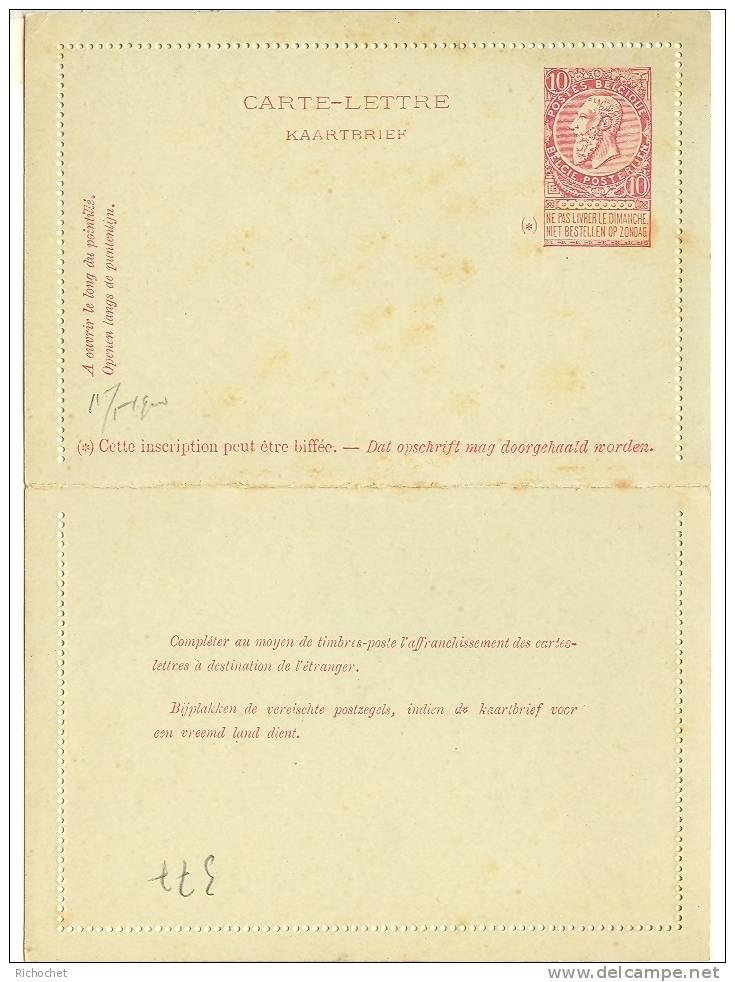 Belgique Cartes-Lettres N° 10 A ** - Cartes-lettres