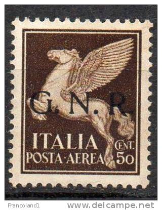 1944 Repubblica Sociale GNR Aerea N. 118 Integro MNH** Centrato - Correo Aéreo