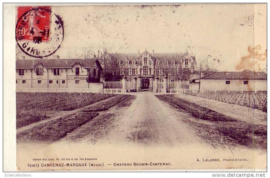 Cantenac-Margaux..33 ...Chateau Brown-Cantenac... (voir Scan Et/ou Annotation) - Andere & Zonder Classificatie