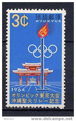 Ryu-kyu Islands 1964 Olympic Games Tokyo Stamp MNH - Summer 1964: Tokyo