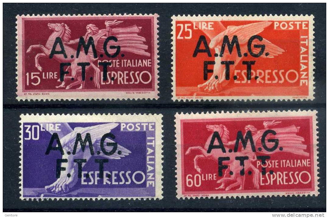 1947-48  Democratic Express Set  Cpl Set  Of  4  Sassone Cat. N° 1/4  Mint Hinged - Express Mail