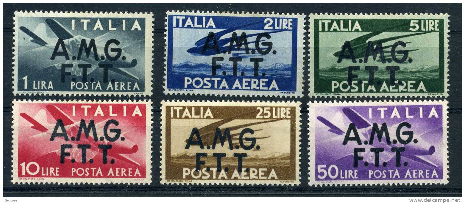 1947 Democratic Air Mail Set Cl Set Of 6  Sassone Cat. N° 1/6  Mint Hinged - Luftpost