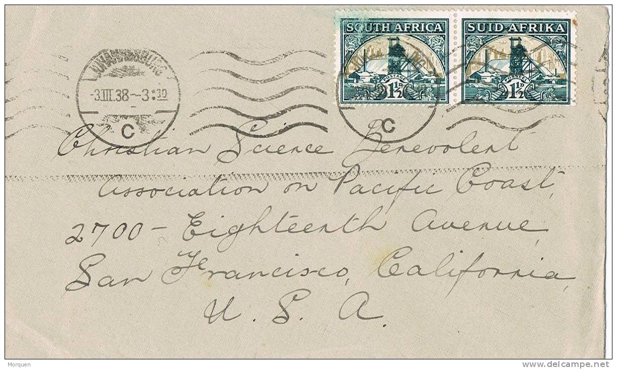 2182. Carta JOHANNESBURG (South Africa) 1938 - Covers & Documents