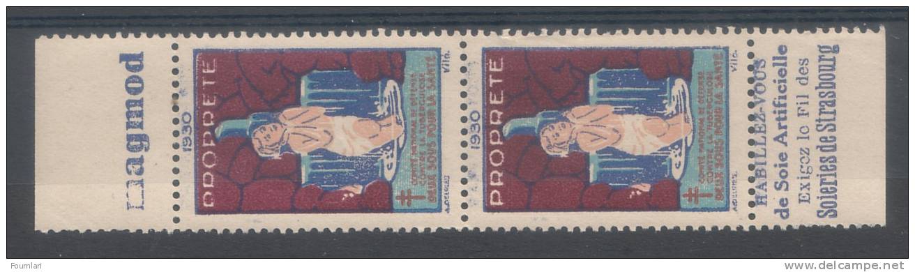 Neuf ** - Paire Verticale - Alsace Lorraine 1930 - Tuberkulose-Serien