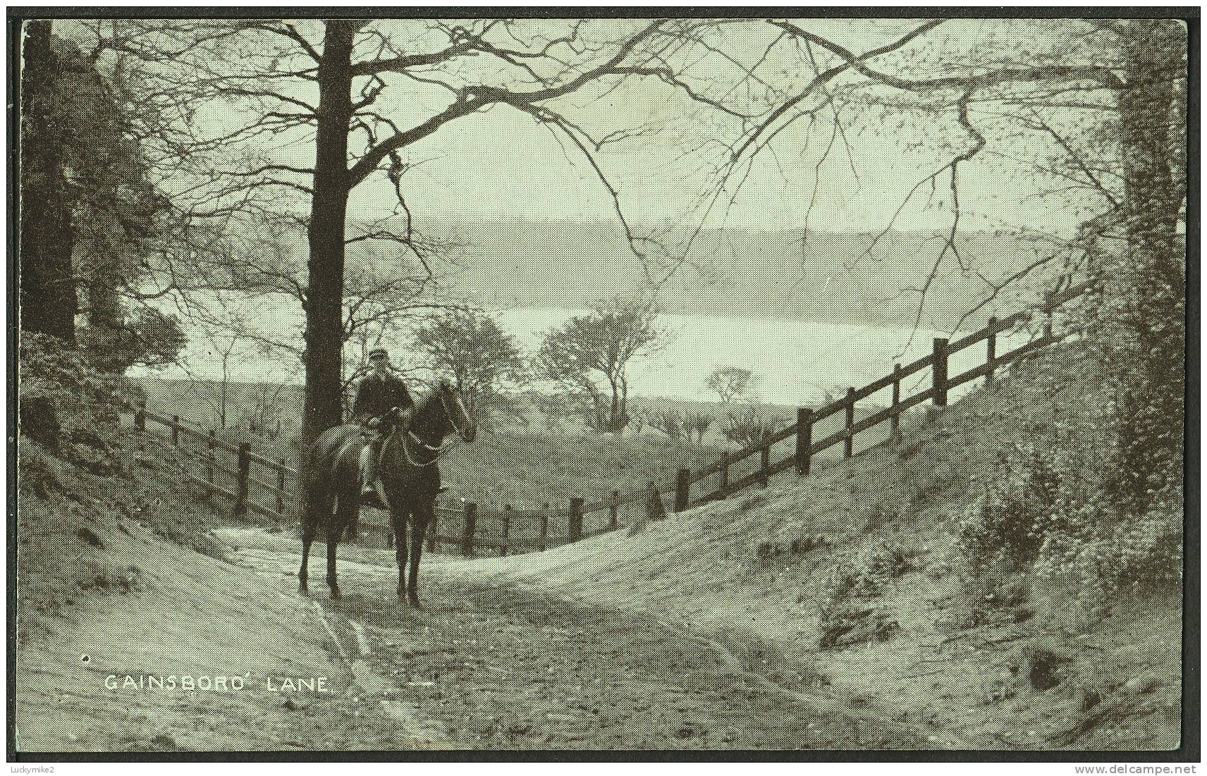 "Gainsboro' Lane (Ipswich)".   C1910.   (Postman On Horseback?) - Ipswich