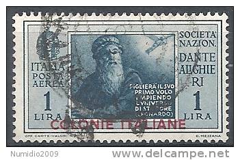 1932 EMISSIONI GENERALI USATO DANTE POSTA AEREA 1 LIRA - RR9452 - General Issues