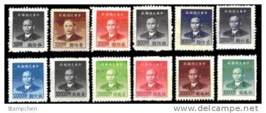 Rep China 1949 Sun Yat-sen Gold Yuan 2nd Shanghai Dah Tung Print Stamps D61 SYS - Neufs