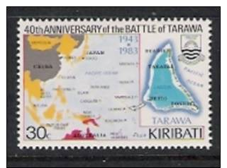 Kiribati.Map Of Islands. Battle Of Tarawa. WWII - Militaria