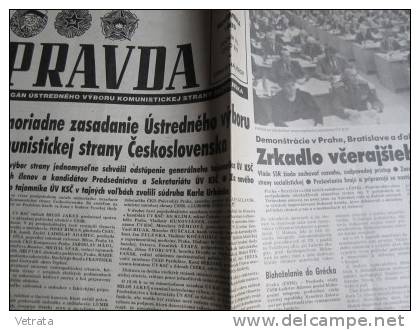 Pravda Du 25/11/1989 (organe Du Comité Central Du Parti Communiste De Slovaquie) - En Langue Slovaque - Langues Slaves