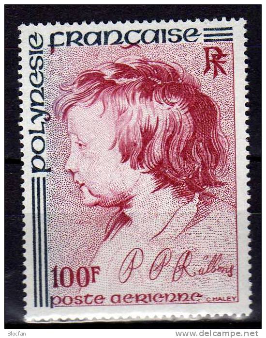 Rubens Jahr 1977 Kinder-Gemälde Polynesien 243 ** 12€ Autograph Sohn Albert Des Malers Painting Stamp Of Polynesie - Ungebraucht